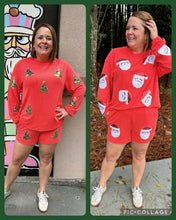 Load image into Gallery viewer, Sequin Christmas Short Set