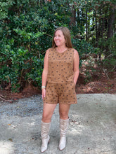 Load image into Gallery viewer, Sleeveless Stretch Polka Dot Suede Top and Shorts Set with Pockets