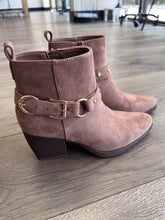 Load image into Gallery viewer, Deena Taupe Suede Bootie
