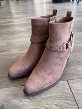 Load image into Gallery viewer, Deena Taupe Suede Bootie