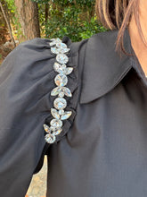 Load image into Gallery viewer, Puff Sleeve Top with Rhinestone Accents