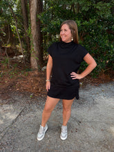 Load image into Gallery viewer, Mock Neck Sleeveless Top and Mini Skirt Scuba Set