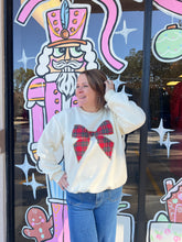 Load image into Gallery viewer, Christmas Plaid Bow Knit Top