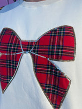 Load image into Gallery viewer, Christmas Plaid Bow Knit Top