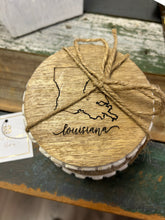 Load image into Gallery viewer, Louisiana beaded edge coasters