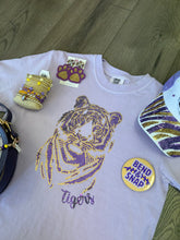 Load image into Gallery viewer, LSU Sparkle Tiger Head Tee