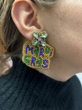 Load image into Gallery viewer, Mardi Gras Earrings