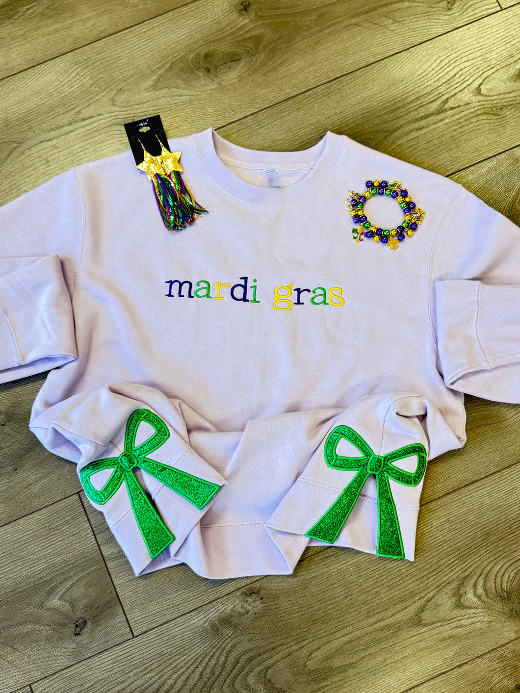 Avery's Accents Adult Mardi Gras Sweatshirt Online Pre Order