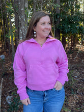 Load image into Gallery viewer, Doorbuster Fleece Half Zip Kangaroo Pocket Sweatshirt