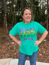 Load image into Gallery viewer, Sequin Mardi Gras Graphic T
