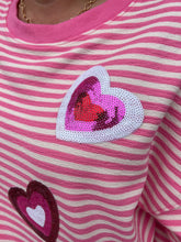 Load image into Gallery viewer, Heart Patches Pattern Long Sleeve Valentines Top
