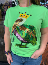 Load image into Gallery viewer, Mardi Gras Pelican Sequin Top