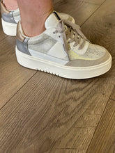 Load image into Gallery viewer, Shu Shop- Oriana Silver Snake Sneaker