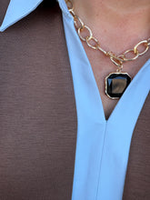 Load image into Gallery viewer, Faux Leather Accent Drop Shoulder Solid Top