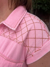 Load image into Gallery viewer, Cap Sleeve Stitched Shoulder Twill Dress