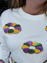 Load image into Gallery viewer, Mardi Gras Sequined King Cake Top