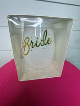 Load image into Gallery viewer, Bride glass whole bottle of wine