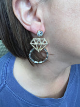 Load image into Gallery viewer, Diamond Ring Shape Earrings