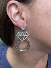 Load image into Gallery viewer, Diamond Ring Shape Earrings