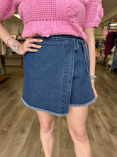 Load image into Gallery viewer, Denim Wrap Skort