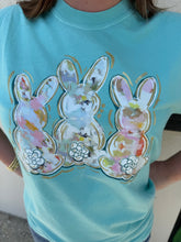 Load image into Gallery viewer, Watercolor Easter Bunny Trio Graphic Tee