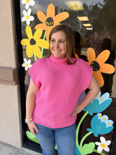 Load image into Gallery viewer, SS9359 DROP SHOULDER SLEEVELESS MOCK NECK KNIT SWEATER TOP