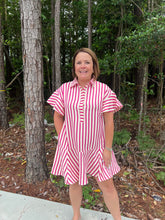 Load image into Gallery viewer, K0157 Striped Flirty Dress
