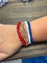 Load image into Gallery viewer, USA 5 Row Star Patriot Bracelet set