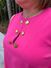 Load image into Gallery viewer, Solid sleeveless top featuring gold accented fixed keyhole at front