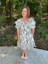 Load image into Gallery viewer, Boho Chic Off-Shoulder Ruffle Dress