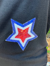 Load image into Gallery viewer, Sequin Star Patched V Neck Tank Top