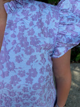 Load image into Gallery viewer, Ruffled cap sleeves floral dress