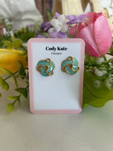 Load image into Gallery viewer, CK Designs Enamel Knot Earrings
