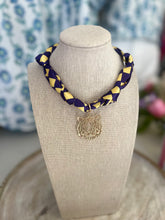 Load image into Gallery viewer, LSU Gameday Scarf Necklace with Tiger Pendant