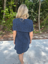 Load image into Gallery viewer, Leopard Wash  Sailor Collar Tied Dress