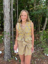 Load image into Gallery viewer, Gingham Allover Smocking Ruffle TrimTop