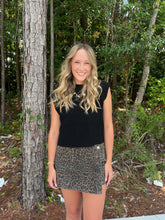 Load image into Gallery viewer, Animal Print Front Wrap Asymmetrical Overlay Skort