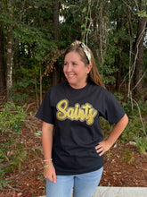 Load image into Gallery viewer, SAINTS Embroidered Sparkle Top