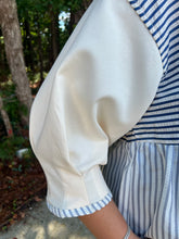 Load image into Gallery viewer, Half Sleeve Mixed Stripe Top