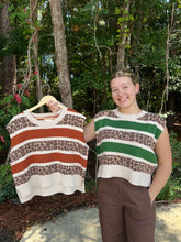 Load image into Gallery viewer, Multipattern sweater knit muscle knit pullover top