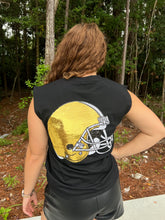 Load image into Gallery viewer, Sequined Who Dat Party Shoulders Tank