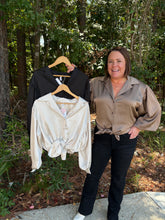 Load image into Gallery viewer, Tie Front Collared Shirt