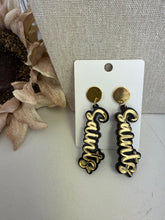 Load image into Gallery viewer, Sparkle/Gold Game Day Earrings