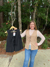 Load image into Gallery viewer, Woven Tie Front Vest
