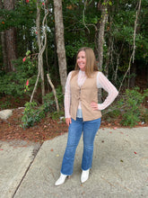 Load image into Gallery viewer, Woven Tie Front Vest