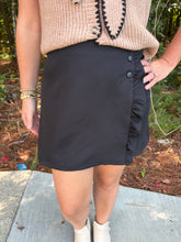 Load image into Gallery viewer, Ruffle Trim Button Down Detail Skort