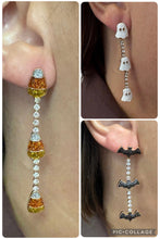 Load image into Gallery viewer, Halloween Rhinestone Drop Earrings
