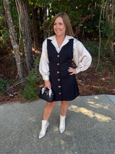 Load image into Gallery viewer, V Neck sleeveless Waistcoat Mini Dress