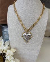 Load image into Gallery viewer, CK Design Two Tone Double Chain Heart Necklace