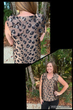 Load image into Gallery viewer, Leopard print sleeveless top featuring layered flap shoulder detail